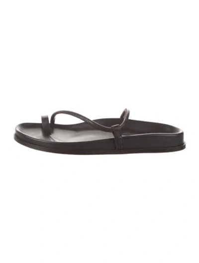 Pre-owned Emme Parsons Leather Slingback Sandals In Brown