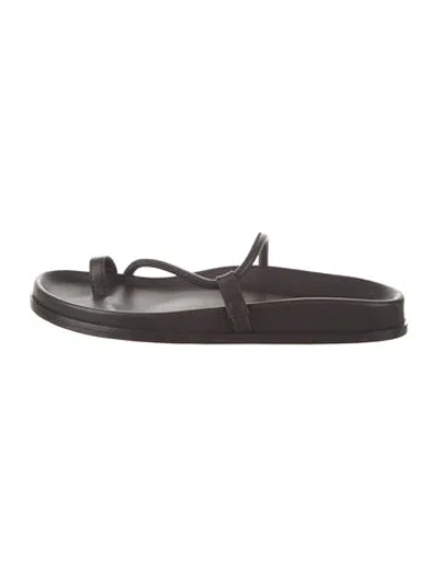 Pre-owned Emme Parsons Leather Slingback Sandals In Brown