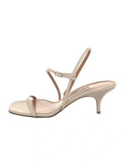 Pre-owned Emme Parsons Leather Slingback Sandals W/ Tags In Neutral