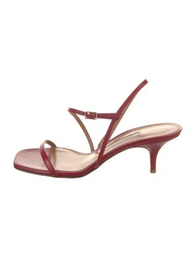 Pre-owned Emme Parsons Leather Slingback Sandals W/ Tags In Red