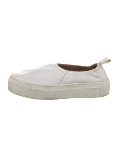 Pre-owned Emme Parsons Leather Sneakers In White