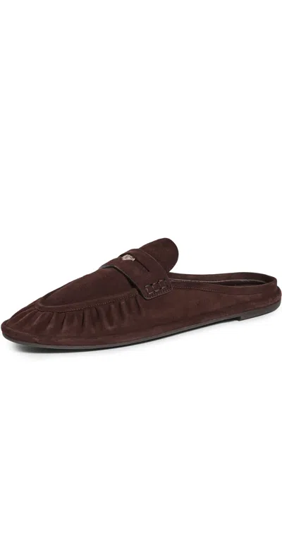 Emme Parsons Monceaux Mules Chocolate Suede In Brown