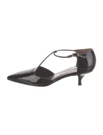 Pre-owned Emme Parsons Patent Leather D'orsay Flats In Black