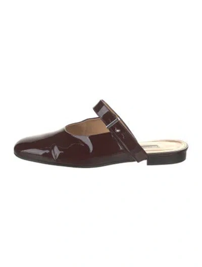 Pre-owned Emme Parsons Patent Leather Mules In Brown
