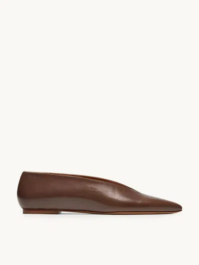 Emme Parsons Pointy Flat Chocolate Kidskin It39 In Brown