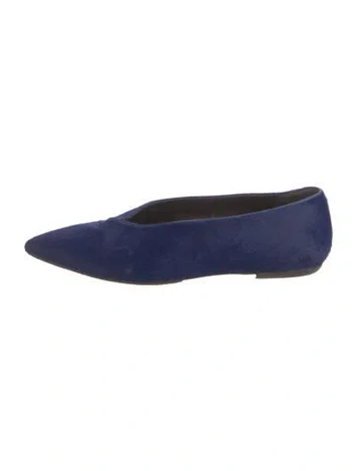 Pre-owned Emme Parsons Ponyhair Flats In Blue