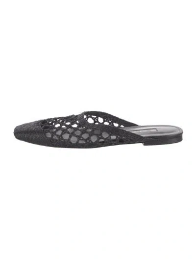 Pre-owned Emme Parsons Raffia Mules In Multi