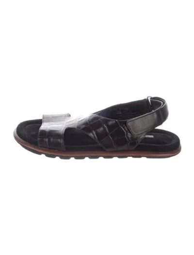 Pre-owned Emme Parsons Rubber Animal Print Sandals In Multicolor