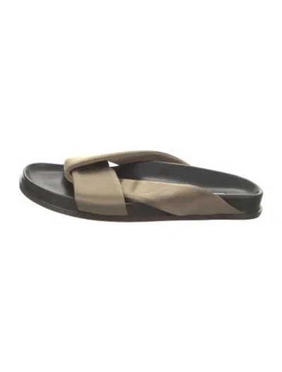 Pre-owned Emme Parsons Satin Flats In Neutral