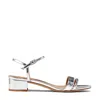 Emme Parsons Simple Block Heels Sandal In Silver