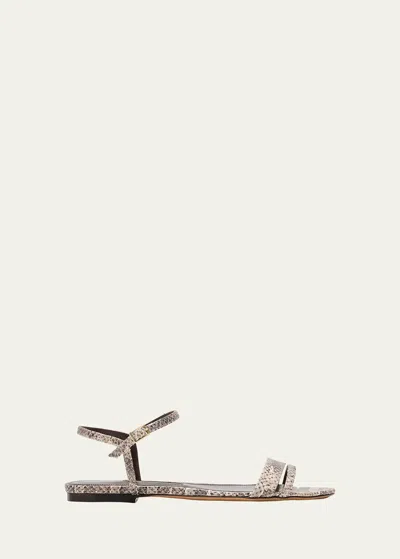 Emme Parsons Simple Suede Ankle-strap Sandals In Animal Print