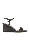 Emme Parsons Simple Wedge In Espresso Embossed Lizard