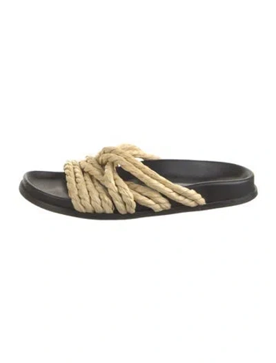 Pre-owned Emme Parsons Straw Slides In Black