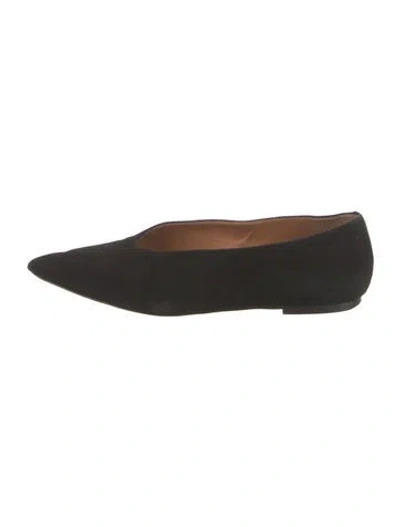 Pre-owned Emme Parsons Suede Flats In Black