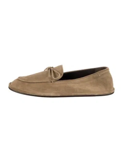 Pre-owned Emme Parsons Suede Loafers In Gold