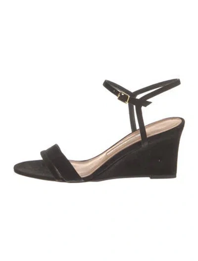 Pre-owned Emme Parsons Suede Sandals In Black