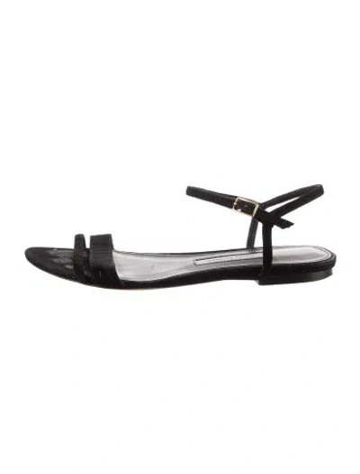 Pre-owned Emme Parsons Suede Sandals In Black