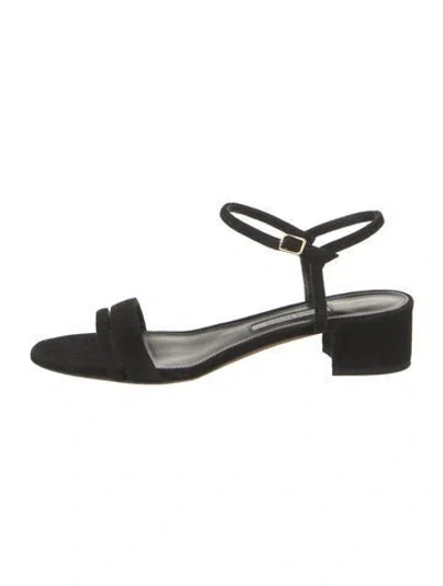 Pre-owned Emme Parsons Suede Sandals In Black