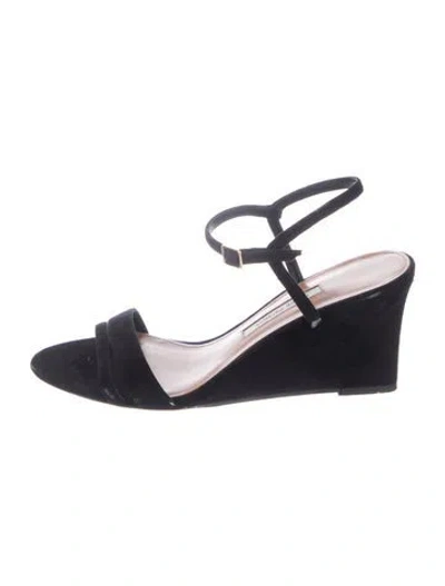 Pre-owned Emme Parsons Suede Sandals In Black