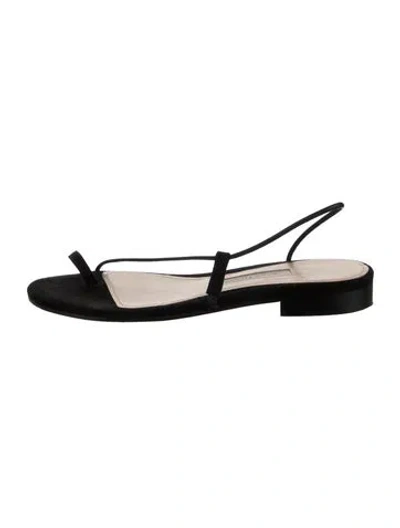 Pre-owned Emme Parsons Suede Sandals In Black