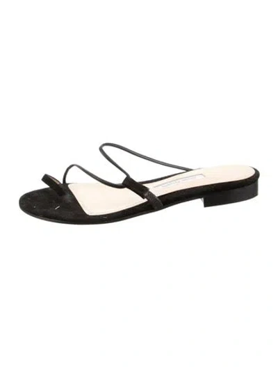 Pre-owned Emme Parsons Suede Sandals In Black