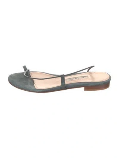 Pre-owned Emme Parsons Suede Sandals In Blue