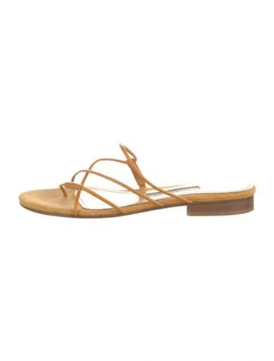 Pre-owned Emme Parsons Suede Sandals In Yellow