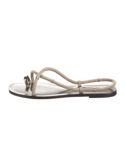 Pre-owned Emme Parsons Suede Slingback Sandals In Brown