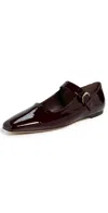 Emme Parsons Tramonto Croc-embossed Leather Ballerina Flats In Burgundy