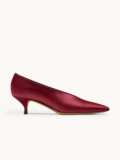 Emme Parsons Veneto Satin Pump Burgundy Satin It41 In Red