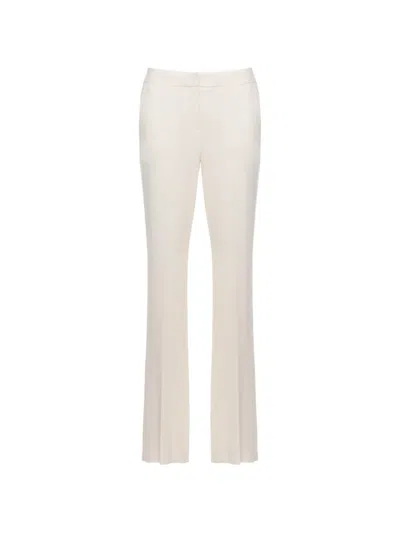 Emme Pressed-crease Tailored Trousers In White