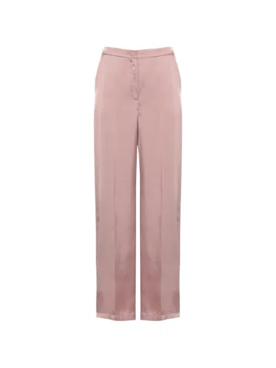 Emme Satin-finish Pressed-crease Trousers In Pink