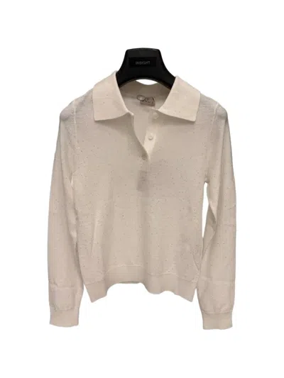 Emme Sequin-embellished Polo-shirt In Neutral