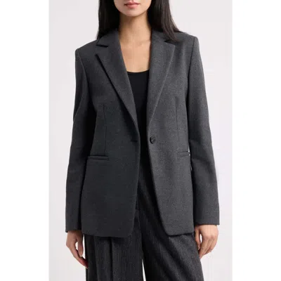 Emme Single Breasted Jersey Blazer In Gray
