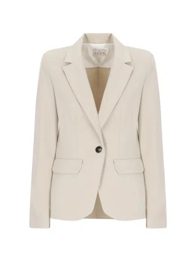Emme Single-breasted Notched-lapel Jacket In Neutral