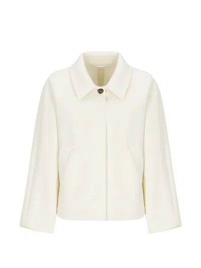 Emme Spread-collar Raglan-sleeve Jacket In Neutral