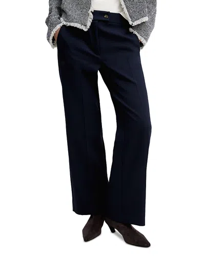 Emme Straight Fit Stretch Trousers In Blue