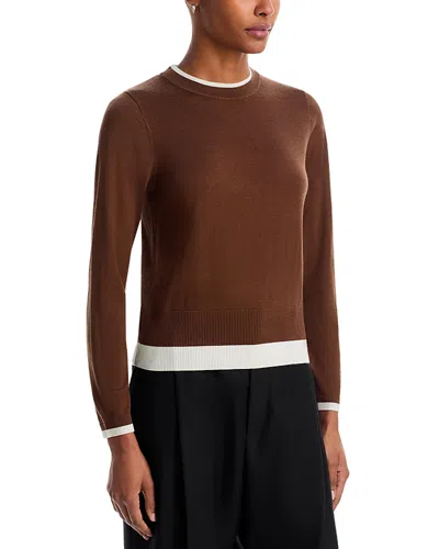 Emme Trompe L'oeil Wool Sweater In Brown