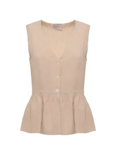 Emme V-neck Ruffled Top In Multi