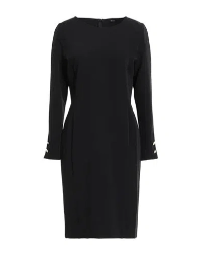 Emme Woman Mini Dress Black Size 10 Polyester, Viscose, Elastane