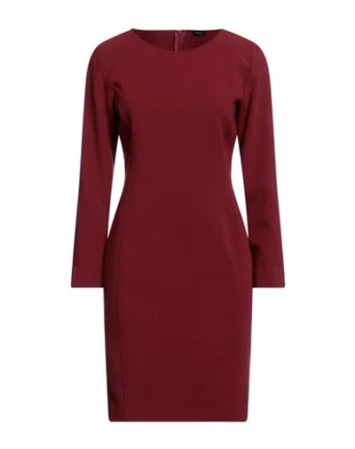 Emme Woman Mini Dress Garnet Size 12 Polyester, Viscose, Elastane In Red
