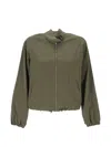 Emme Zip-up Drawstring Jacket In Gray