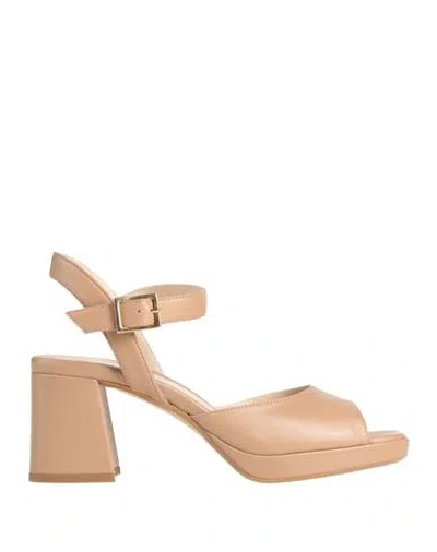Emmeline Woman Sandals Blush Size 8 Leather In Pink
