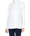 Emmelle Collared Button Down Blouse In Pearl In White