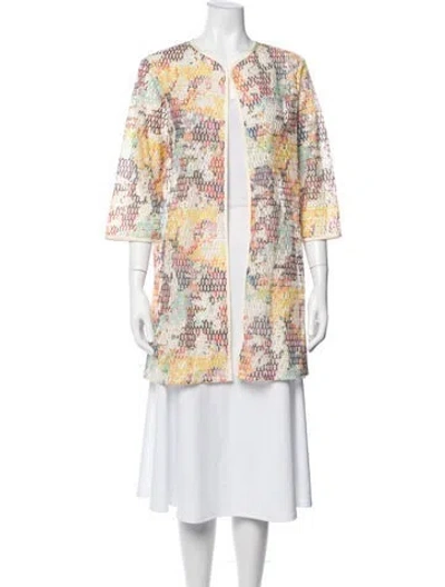 Pre-owned Emmelle Floral Print Jacket In Neutral