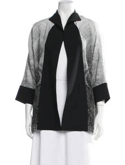 Pre-owned Emmelle Printed Jacket In Black