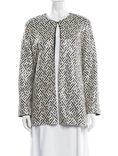 Pre-owned Emmelle Sequin Printed Evening Jacket In Multi