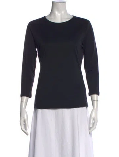 Pre-owned Emmelle Silk Crew Neck T-shirt In Blue