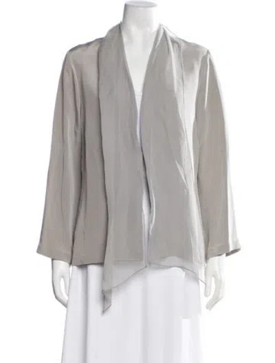 Pre-owned Emmelle Silk Jacket In Grey