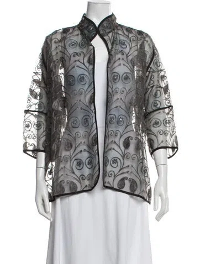Pre-owned Emmelle Silk Patterned Jacket In Multicolor